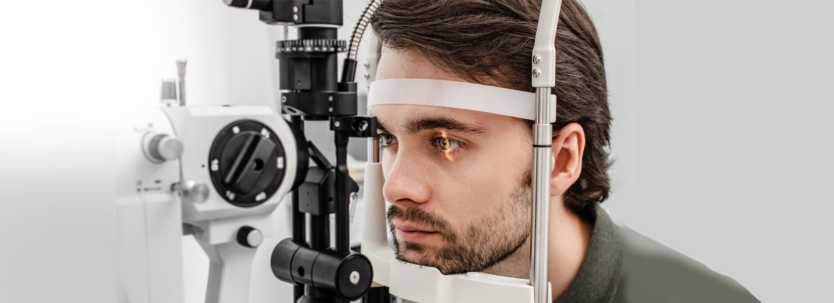 young man during eye exam in Mt. Juliet
